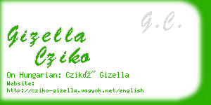 gizella cziko business card